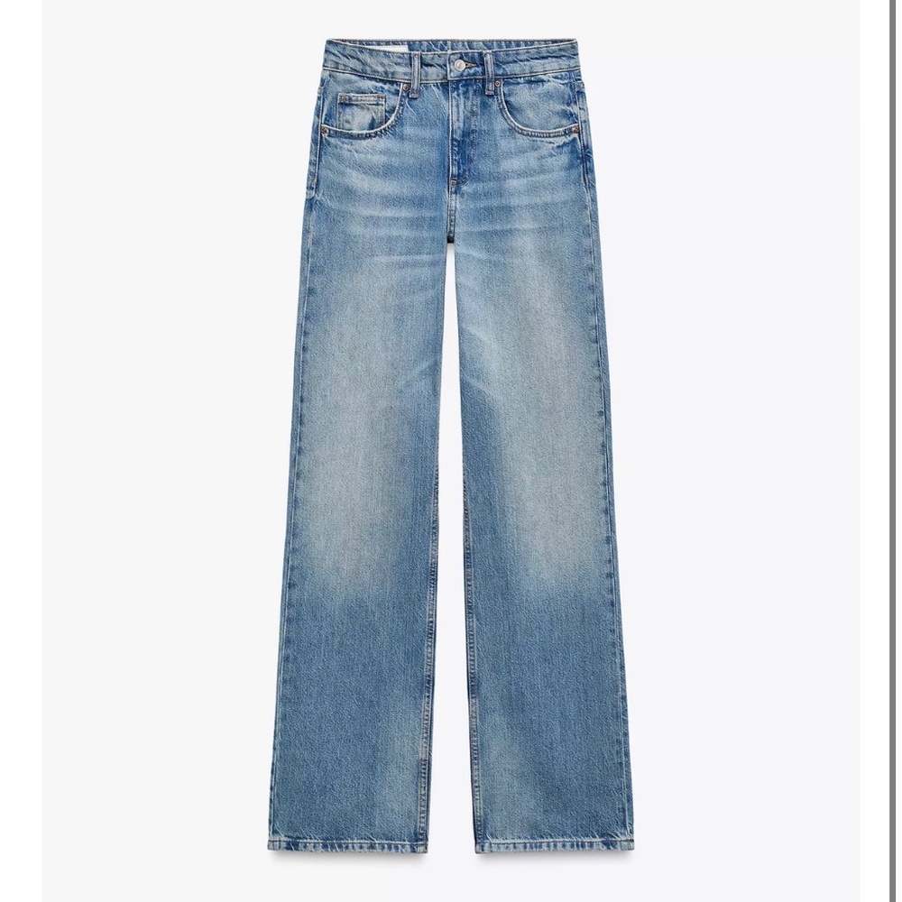 Zara wide leg, full length denim